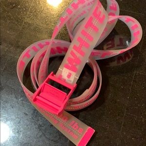 Transparent Logo Belt Pink 